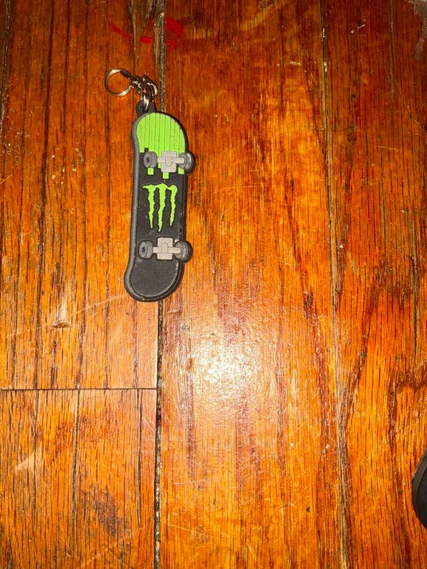 Monster energy  skateboard keychain
