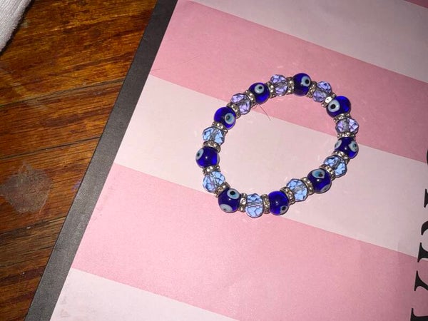 Blue evil eye bracelet