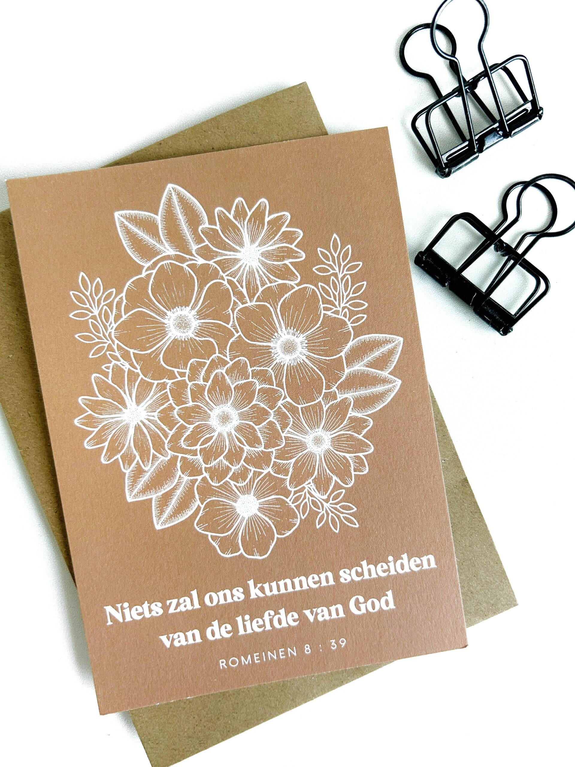 Worthy and Beloved wenskaart niets zal ons kunnnen scheiden van de liefde van God - Romeinen 8:39