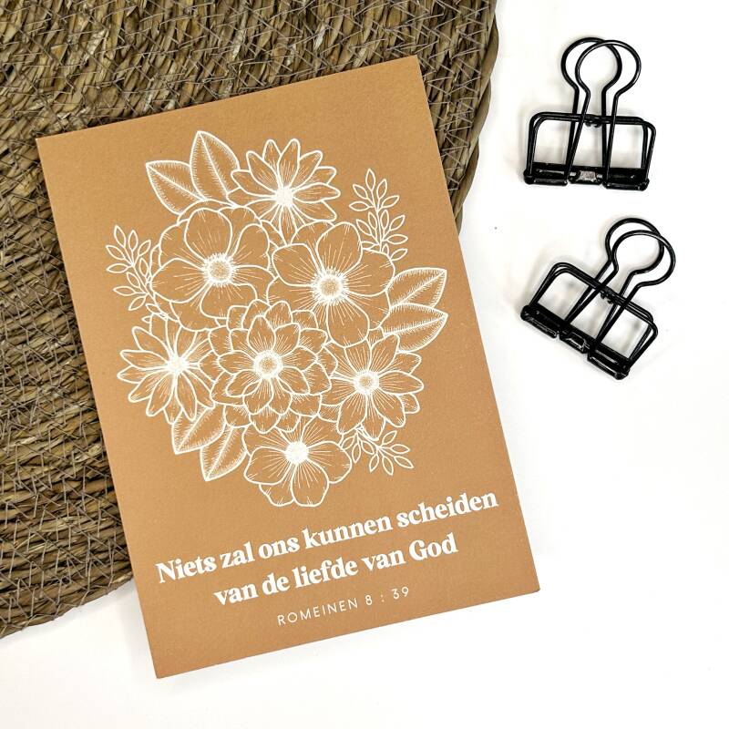 Worthy and Beloved wenskaart niets zal ons kunnen scheiden van de liefde van God - Romeinen 8:39