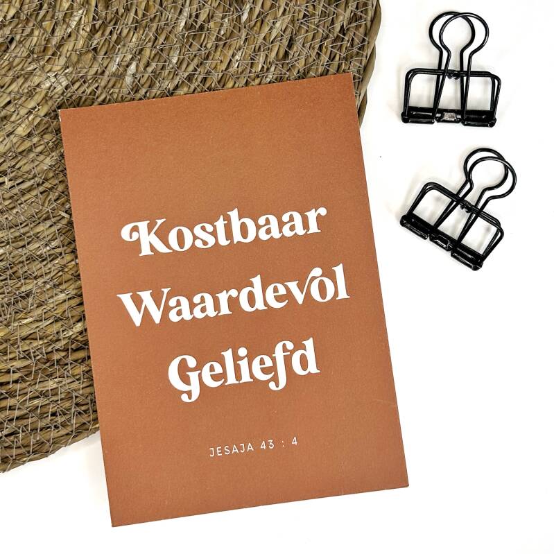 Worthy and Beloved wenskaart kostbaar waardevol geliefd - Jesaja 43:4