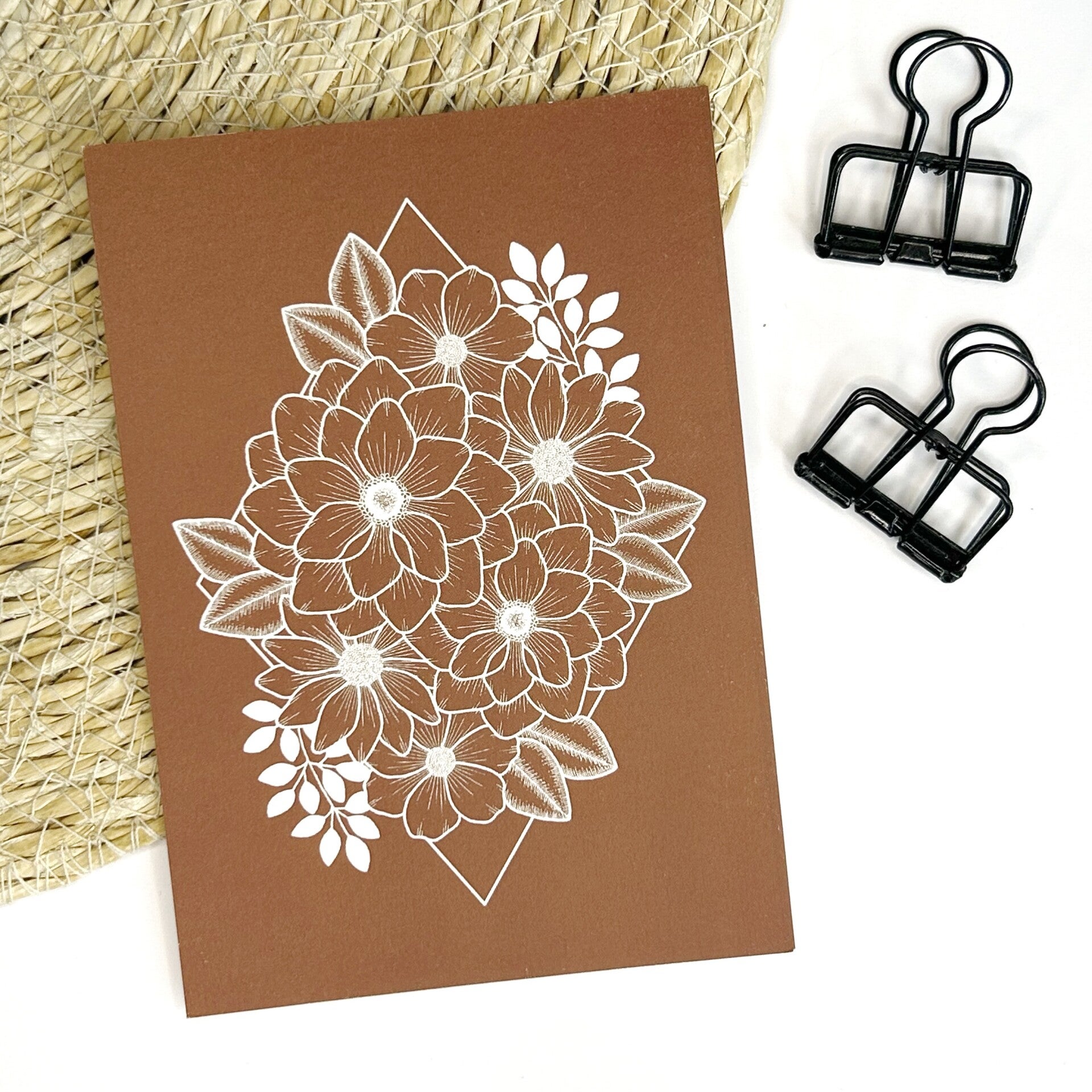 Worthy and Beloved wenskaart met bloemen