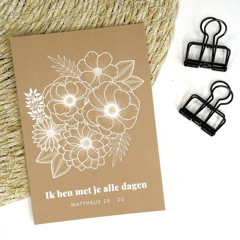 Worthy and Beloved wenskaart ik ben met je alle dagen - Mattheus 28:20