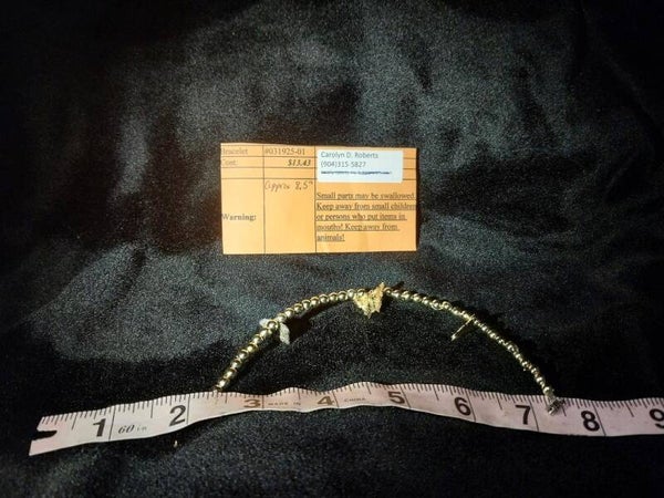 031925-01 Three butterfly beaded bracelet.