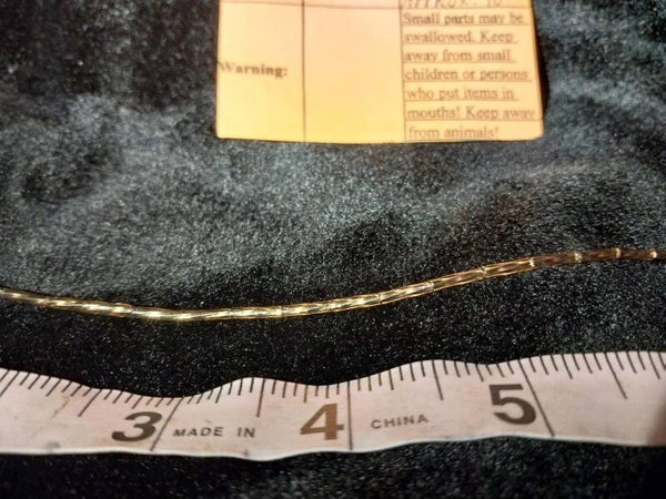 032125-02 Gold-color Glass bead Bracelet, Approximately 10-inches