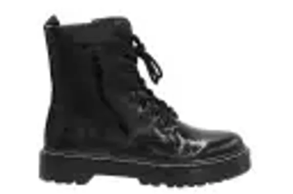 BLACK PATENT BOTKI DAMSKIE LAKIEROWANE rozmiar 39