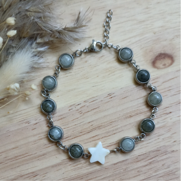 Bracelet " Étoile des ombres " - Labradorite