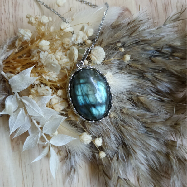 Pendentif " Clarté céleste " - Labradorite