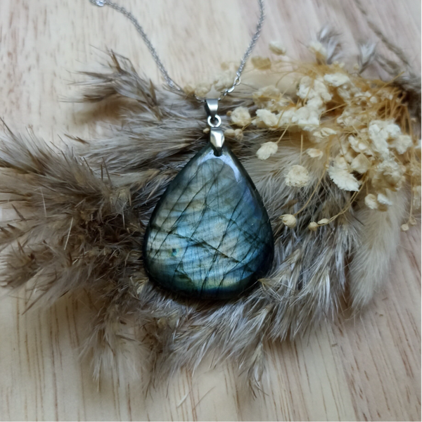 Pendentif " Mystère boréal " - Labradorite
