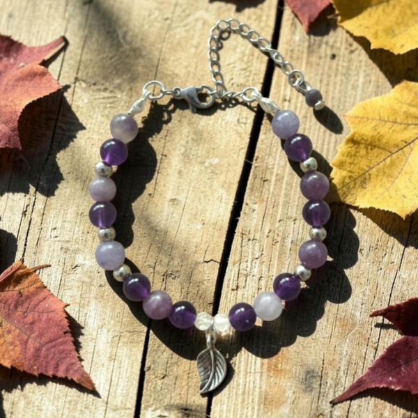 Brume d’Automne - Améthyste, Lépidolite & Cristal de roche