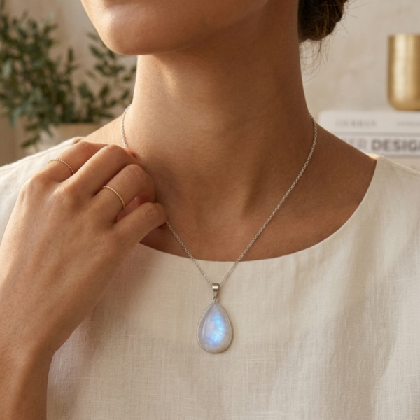 Pendentif en Pierre de lune