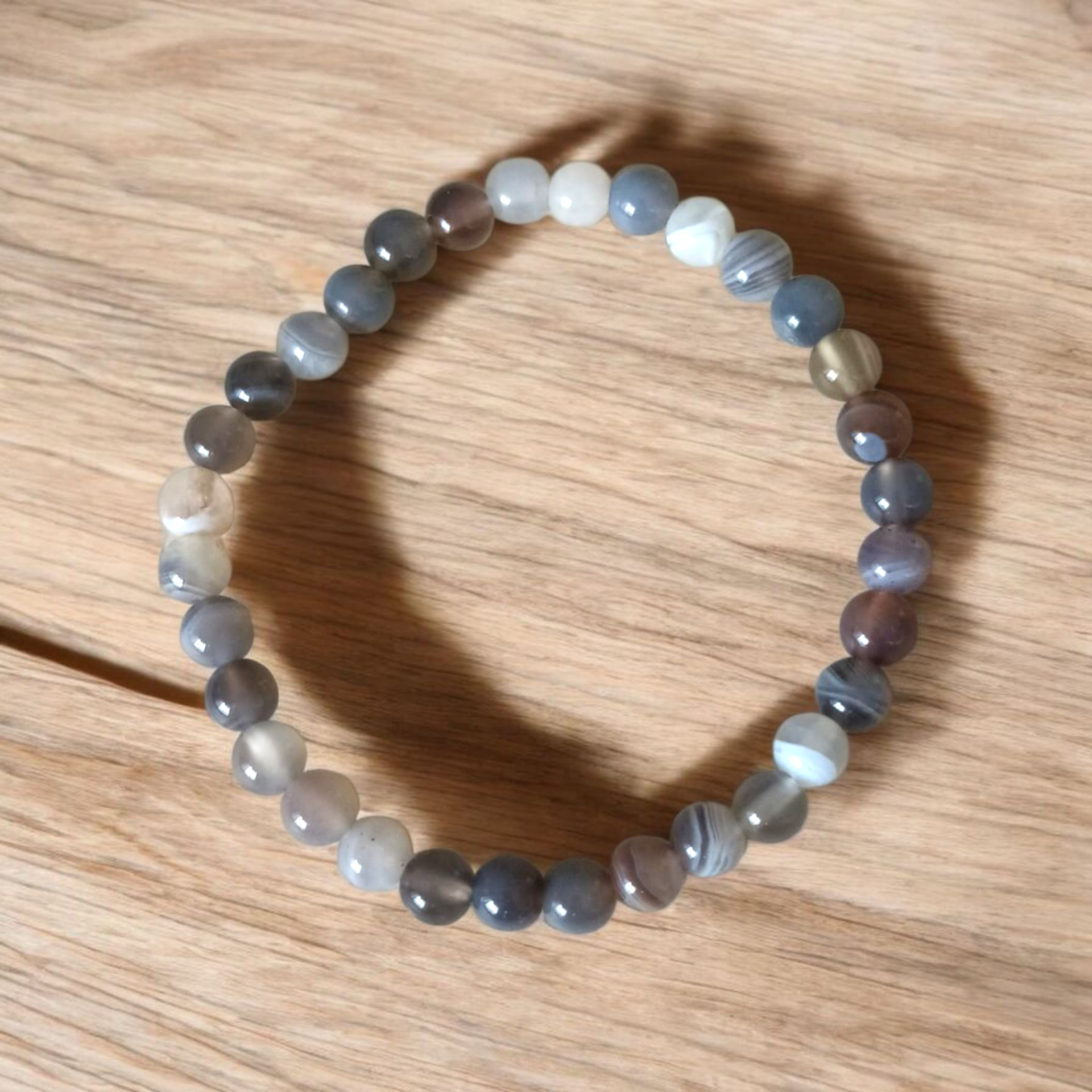 Bracelet "Aube Botswana" – Agate du Botswana