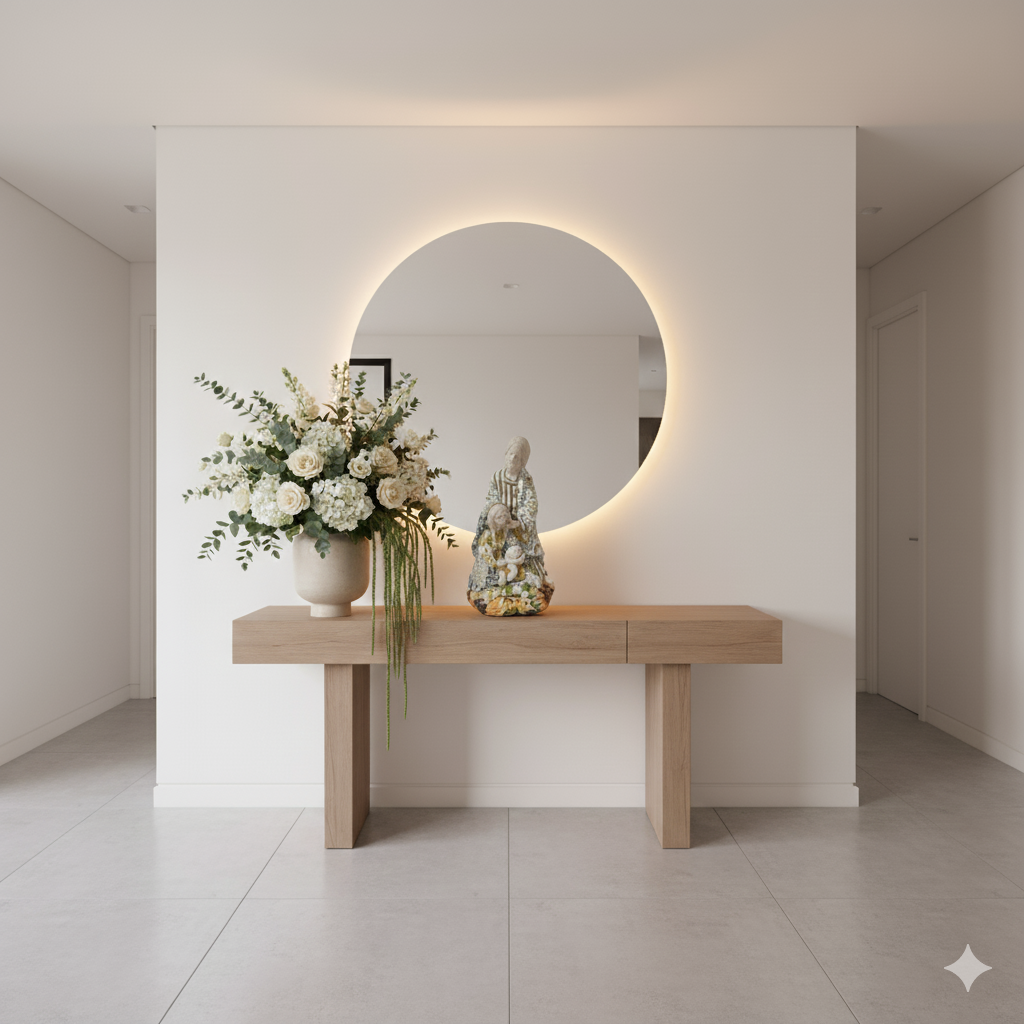 Esculturas Artesanales en Escayola con Telas de Flores