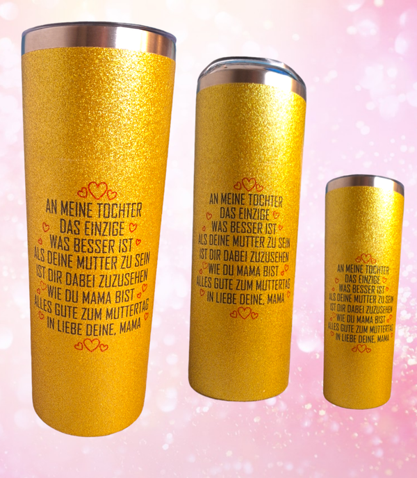 Glitzertumbler Gold