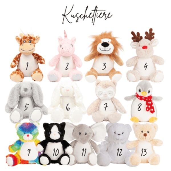 Personalisierte Kuscheltiere