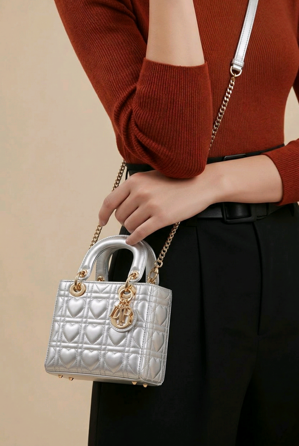 Handtas “Chic Heart Bag” – zilver