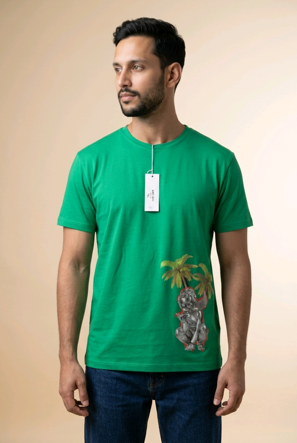 T-shirt beer groen maat L