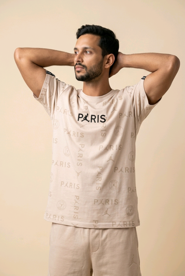 T-shirt beige van Paris maat 4xl