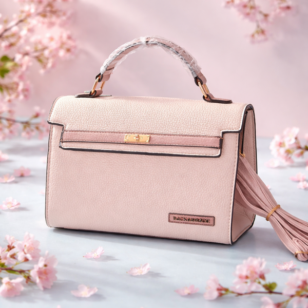 Tasje in beige met rose