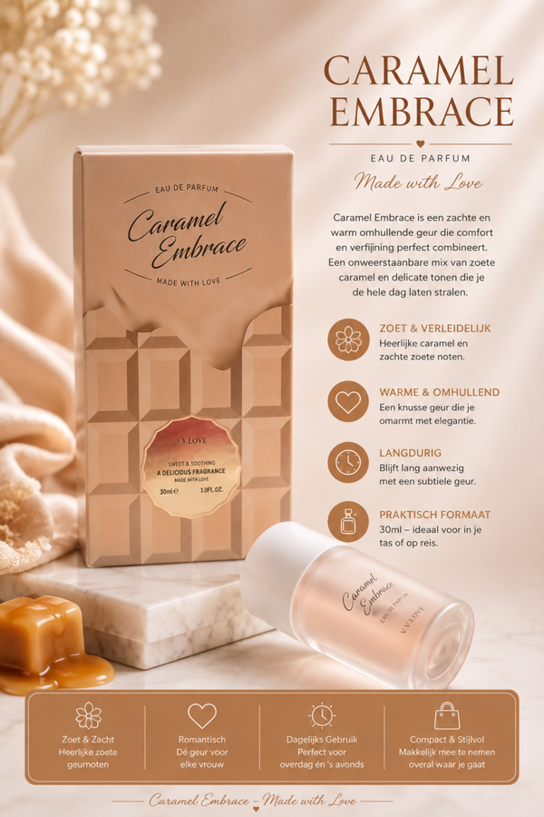 Caramel Embrace Eau de Parfum zijn: 30 ml
