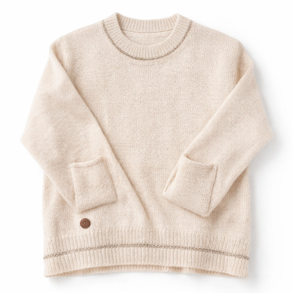 beige gebreide trui merk nat