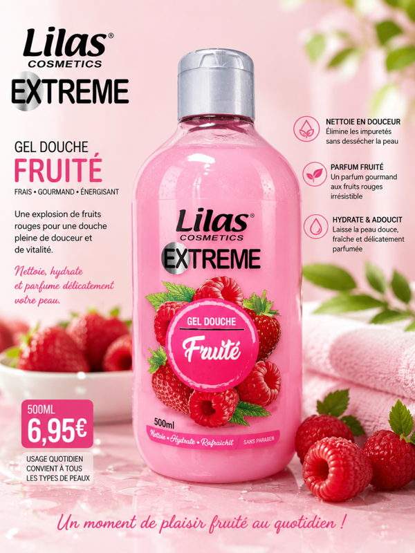 Lilas Cosmetics Extreme Gel Douche – Fruité zijn: