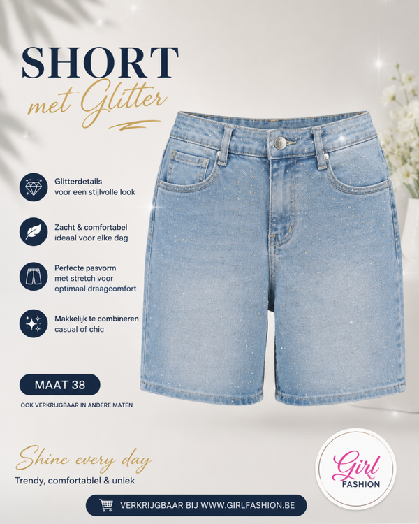 Short met glitter