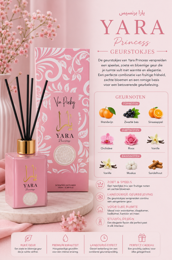 Yara Princess Geurstokjes (roze