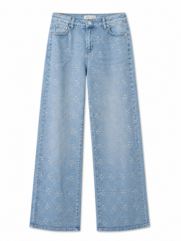 Jaens glitter bloemen maat 44