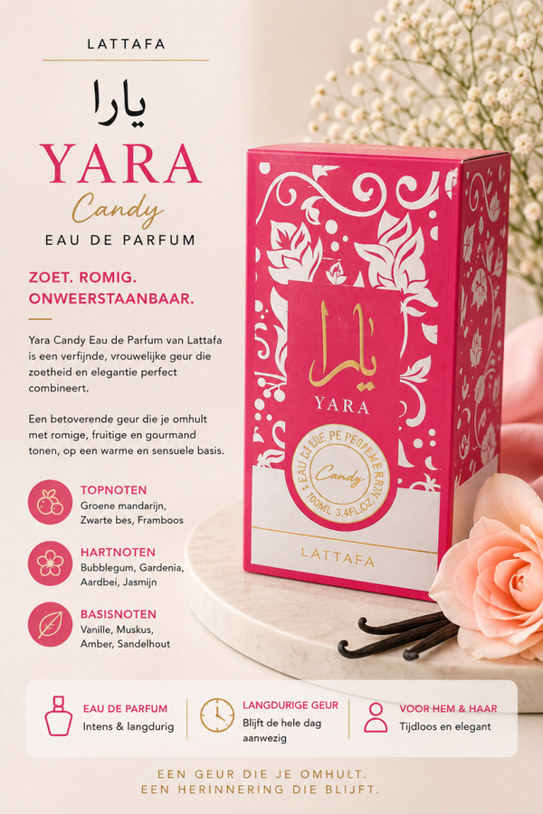 Yara Candy Eau de Parfum – Lattafa zijn: 30 ml