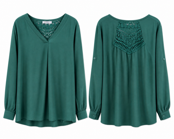 T-shirt blouse maat M kleur groen
