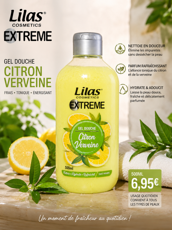 Lilas Cosmetics Extreme Gel Douche – Citron Verveine