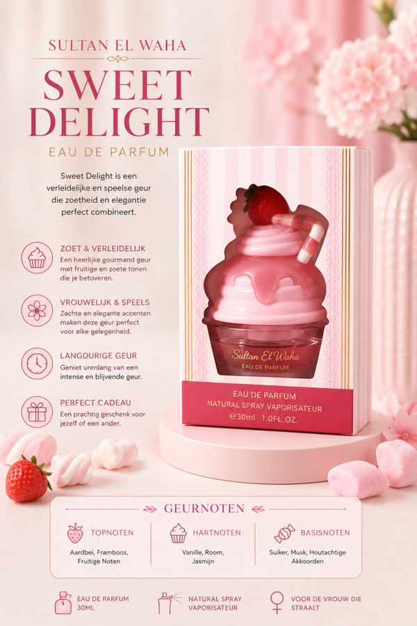 Sweet Delight Eau de Parfum – Sultan El Waha zijn 30 ml: