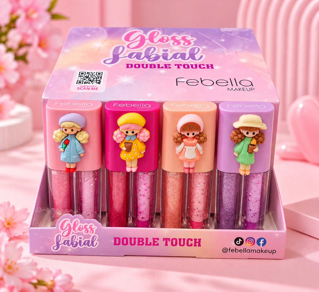 Febella Makeup – Gloss Labial Double Touch