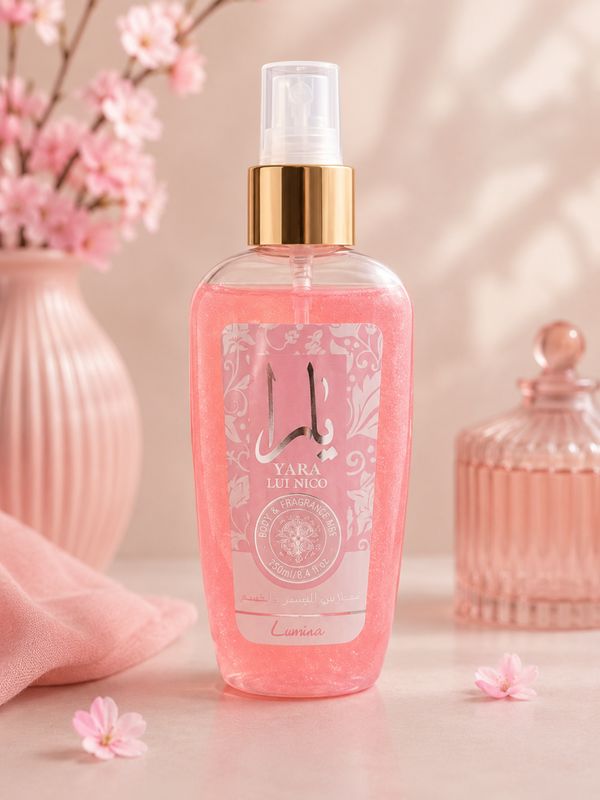 Bodymist met glitter
