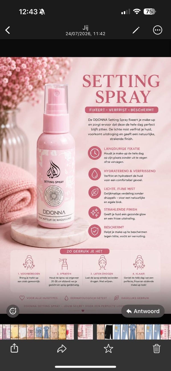 Een setting spray rose yara