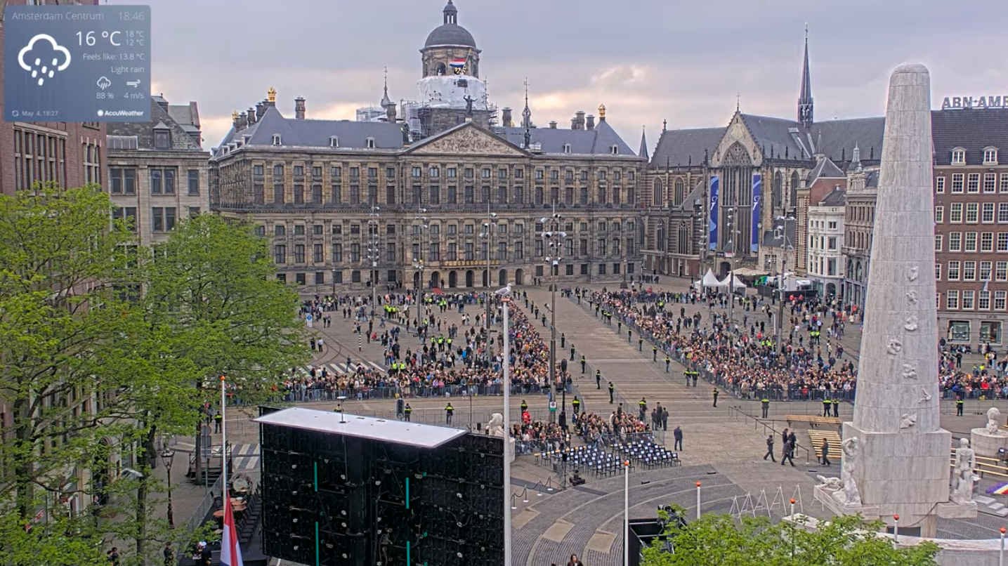 Kijk LIVE mee op de Dam in Amsterdam