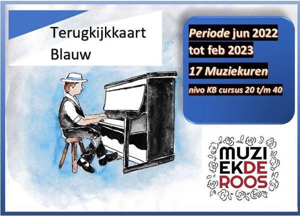Muziekuur Terugkijkkaart  BLAUW, periode 2022 - 2023, deel 1