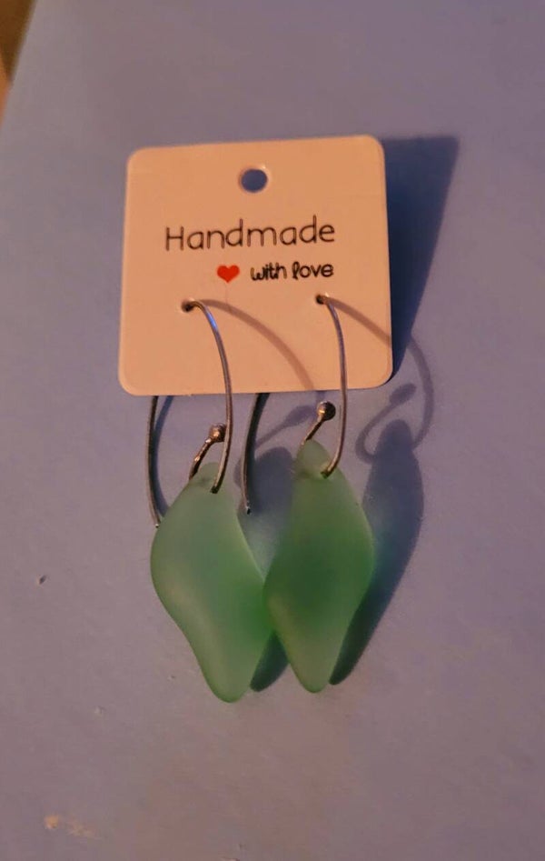 Handmade Beach Glass earrings