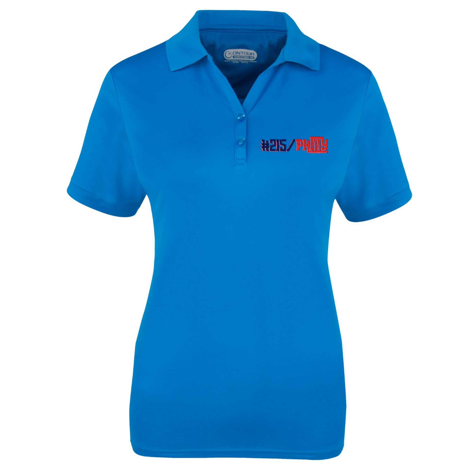GEAR2FIT® BRAND #215 PHILLY BRAND Ladies Polo Shirt Royal Blue