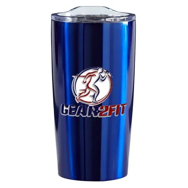 GEAR2FIT® BRAND Perfect Line Royal Blue Stainless Steel Tumbler 20 oz.