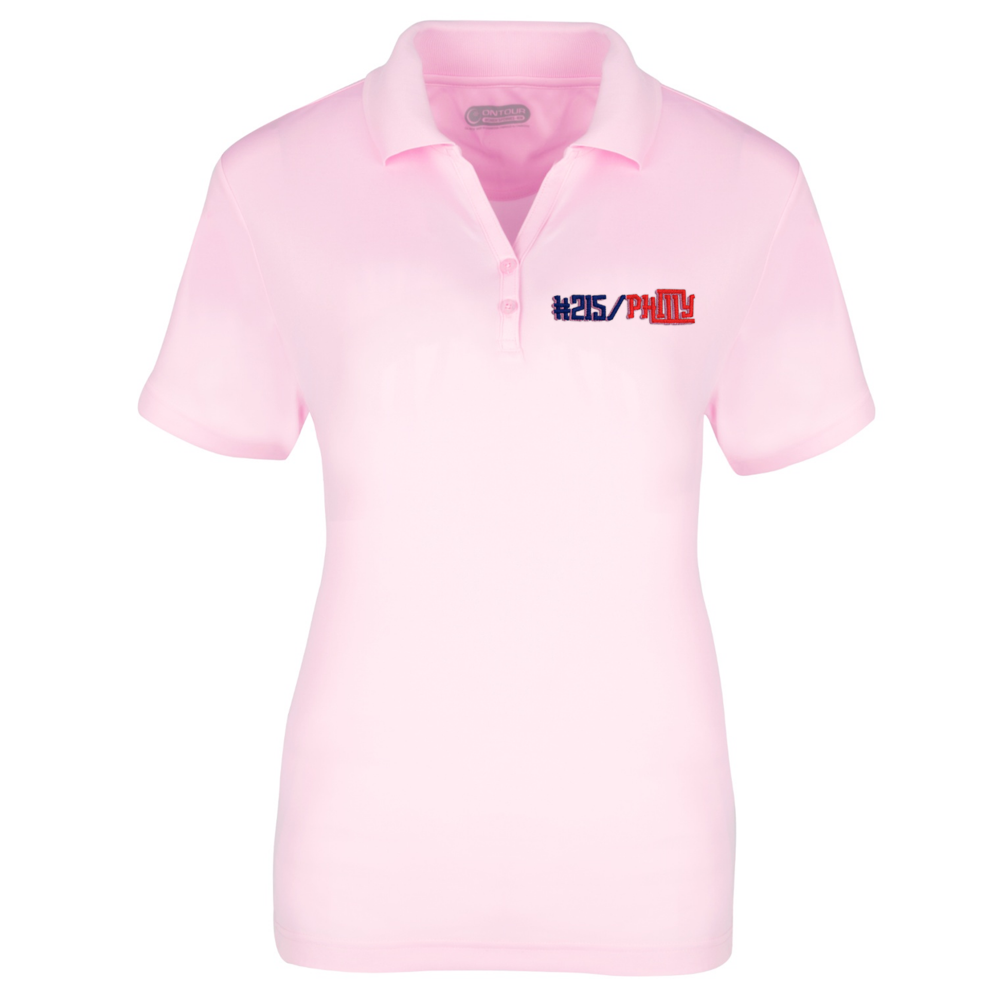 GEAR2FIT® BRAND #215 PHILLY BRAND Ladies Performances Fine Jacquard Polo Pink