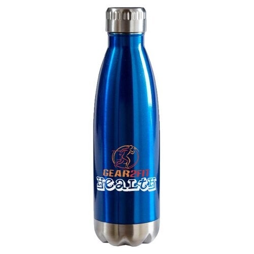 GEAR2FIT® Blue Copper Vacuum Insulated Bottle - 17oz