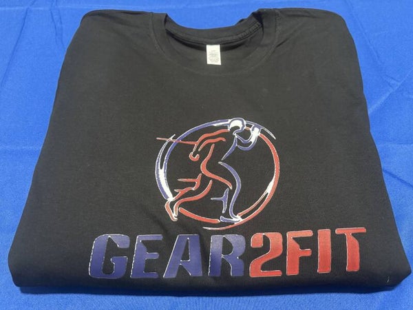 GEAR2FIT® FLG - T-SHIRT BLACK 100% COTTON SIZE L