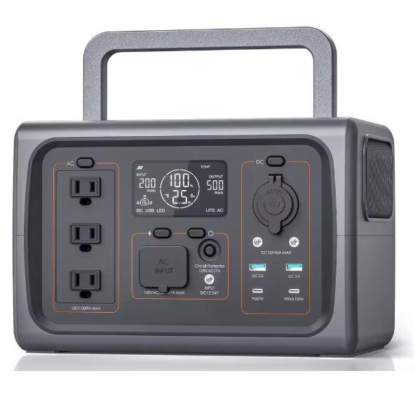 500W LiFePO4 Portable Power Station, 512Wh Solar Generator with UPS Function, 2.5 Hours Fast Charging, 160000mAh, Home Use, No Solar Panel