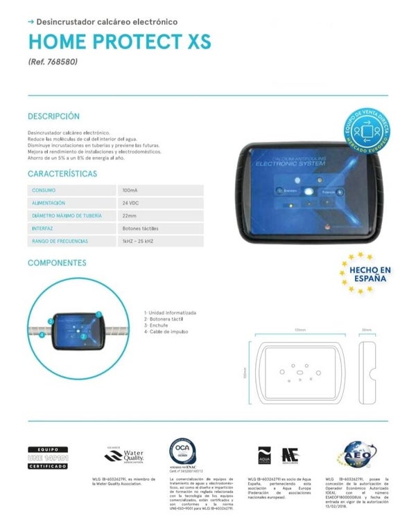 Desincrustante Calcareo último modelo HOME PROTECT XS