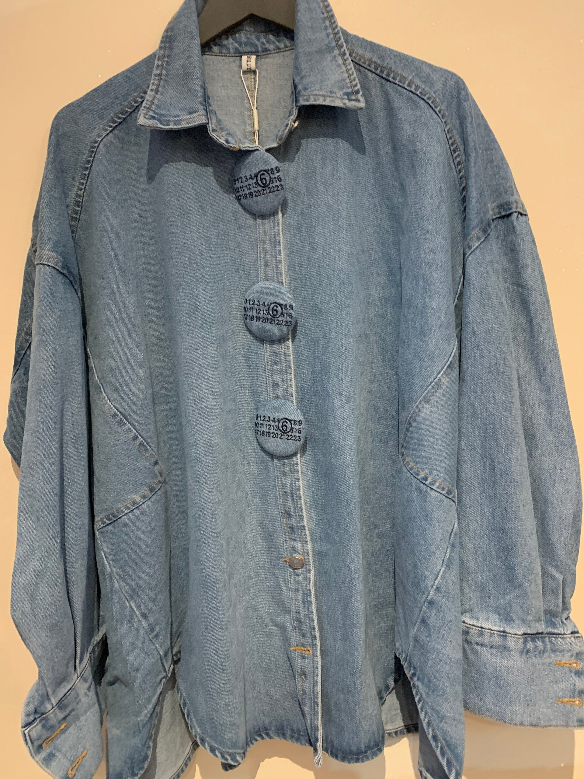 Hemd/vest jeans licht oversized