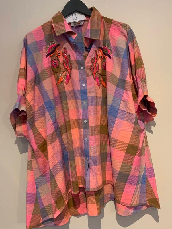 Hemd multicolor oversized 100% viscose
