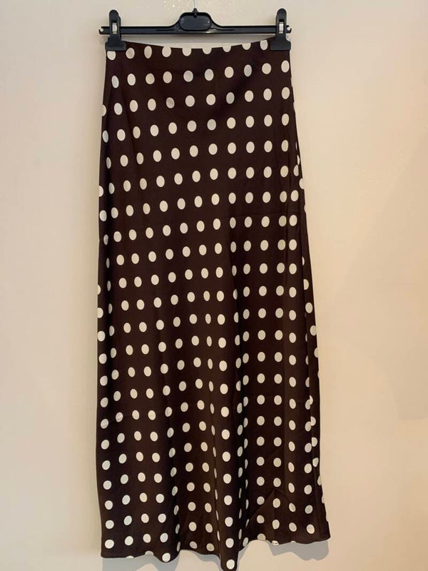 Rok polka dot bruin/creme