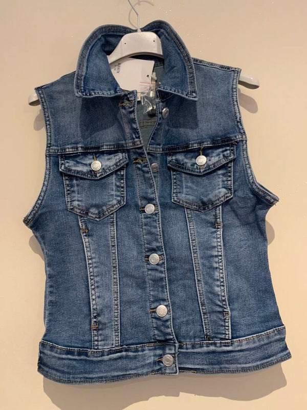 Jeansvest zonder mouw
